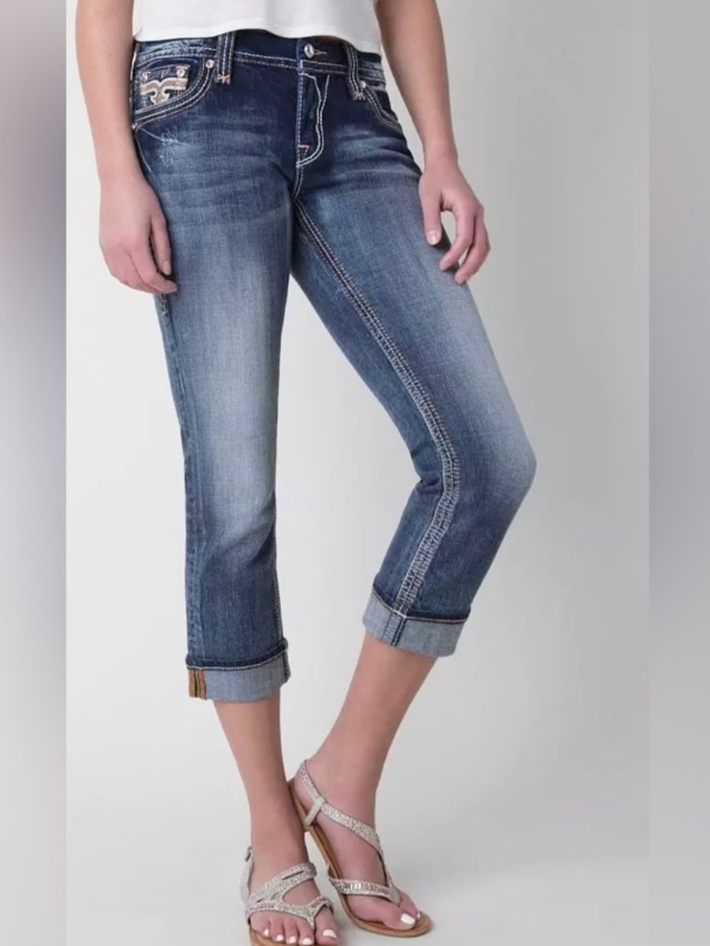 Rock Revival Ligeia Easy Crop Jeans Size 32